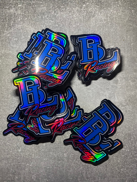 Stickers holographique - BLracing ( lots de 5 )