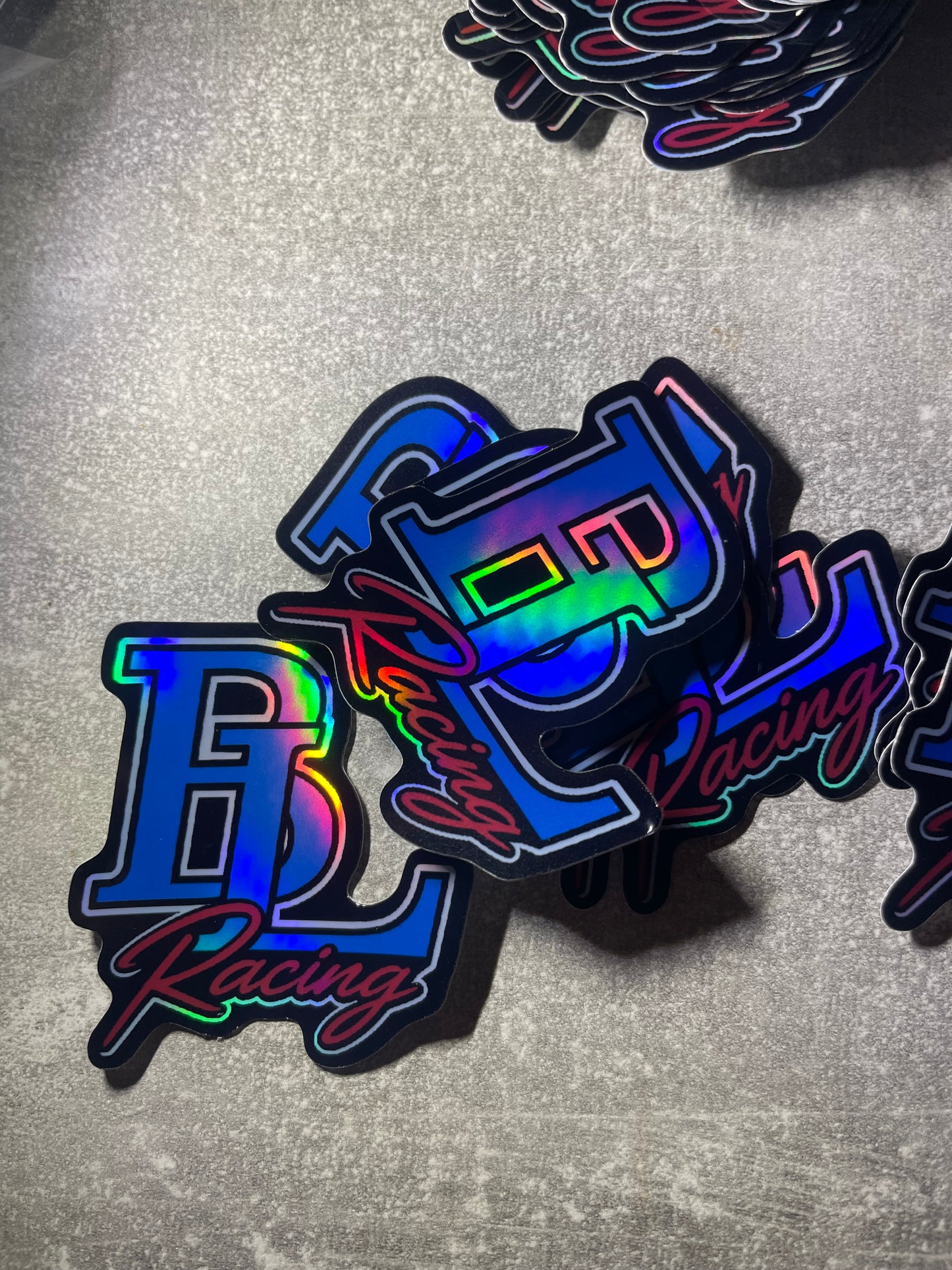 Stickers holographique - BLracing ( lots de 5 )