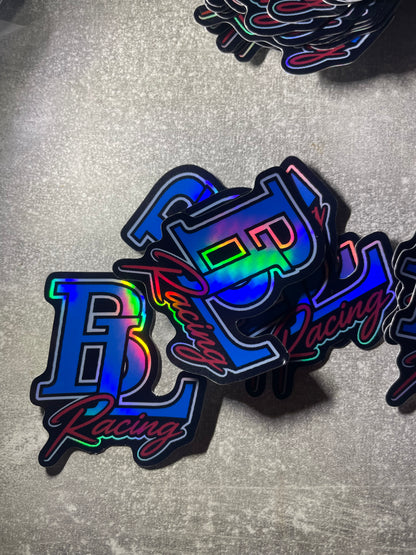 Stickers holographique - BLracing ( lots de 5 )