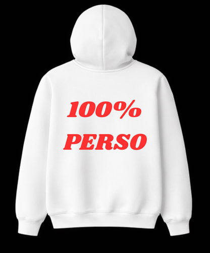 Pull à capuche perso 100% 